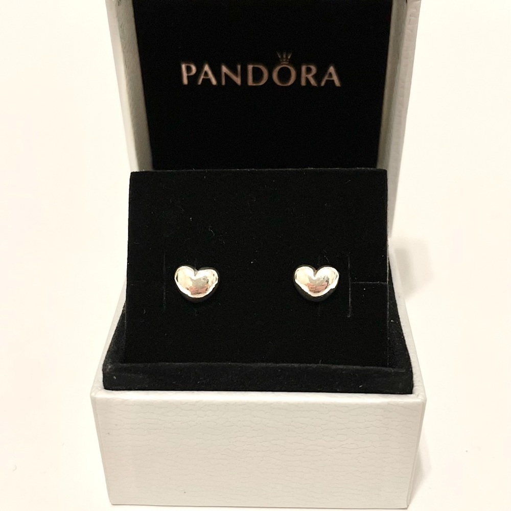 Pandora Heart Stud Earrings